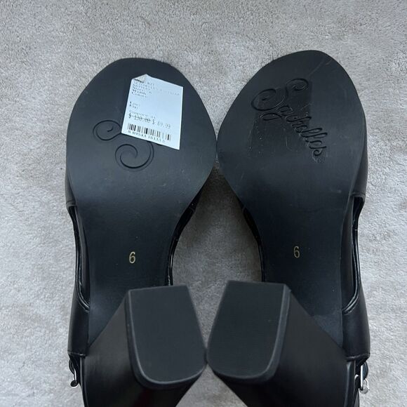 NEW Seychelles Battery Black Leather Open Toe Block Heel Bootie Sandals Women 6 - Picture 11 of 13